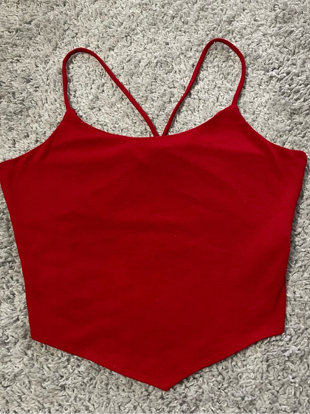 Vintage Exit Red V-Point Camisole Tank Top